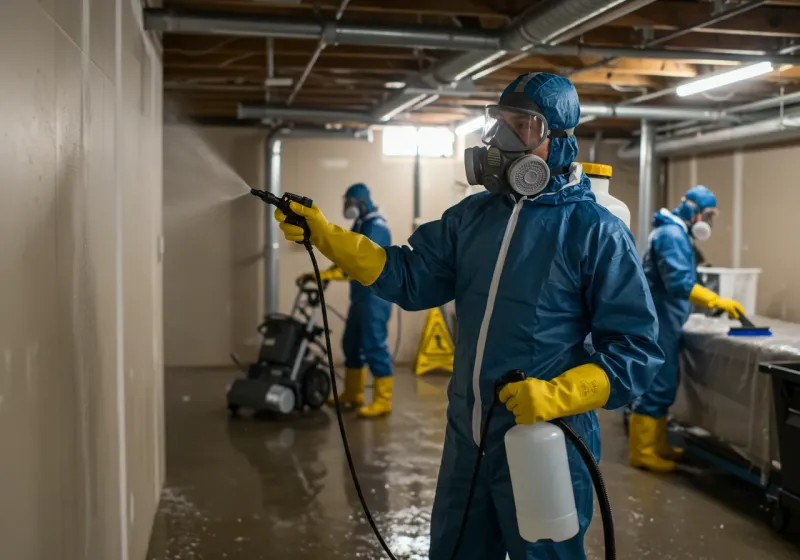 Basement Sanitization and Antimicrobial Treatment process in Woodland Heights, PA